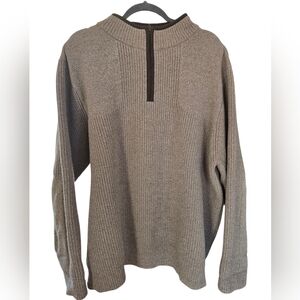 LL Bean Sweater Mens XXL Merino Lambs Wool Waterfowl Zip 0DBL5 Vtg Outdoor